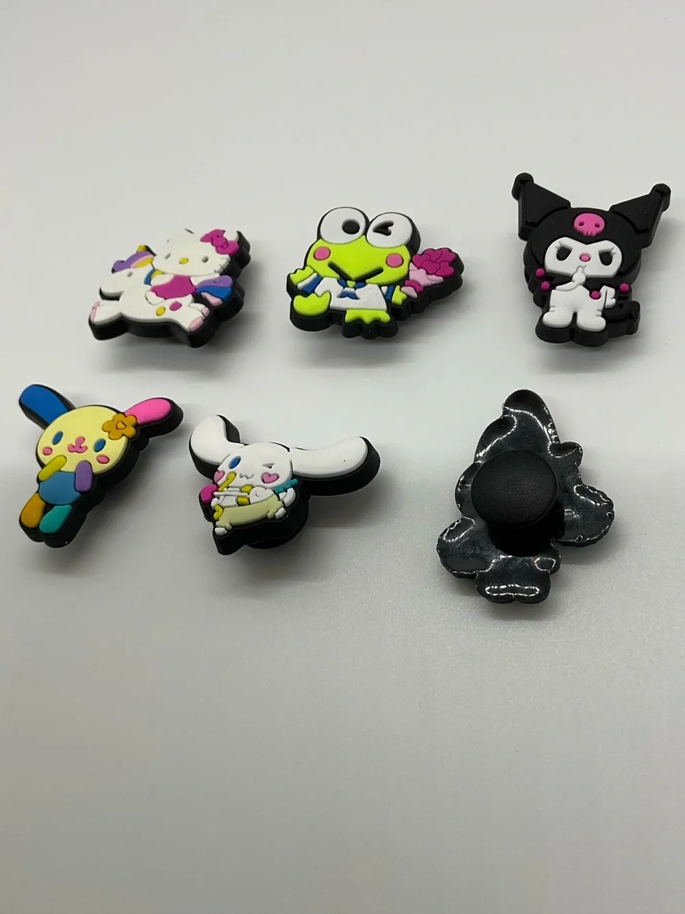 ASST SANRIO CHARACTER CROCS Rubber Shoe Charms - Lot Of 6 Hello Kitty My MELODY